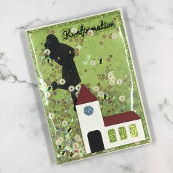 Designpapir Lime Harlekin 30,5 x 30,5 cm - Luna Hobby