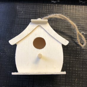 Fuglehus  tr� H: 7cm - Hus 2