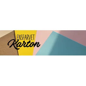 Ensfarvet karton fra Three Scoops