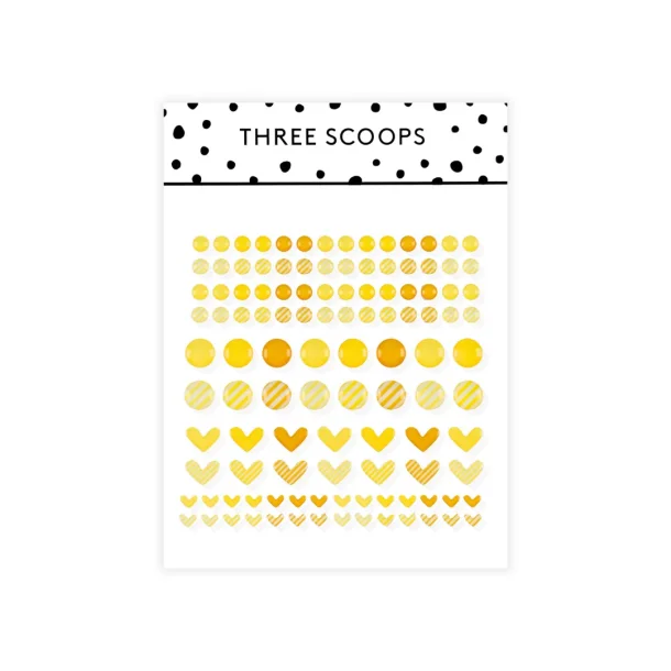 Enamel dots - gule nuancer 