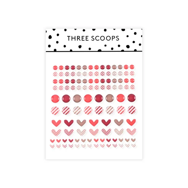 Enamel dots - r�de nuancer