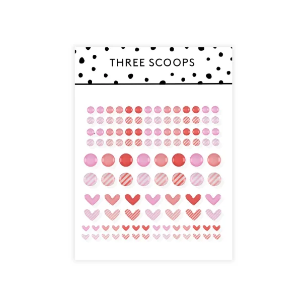 Enamel dots - lyser�de/pink nuancer