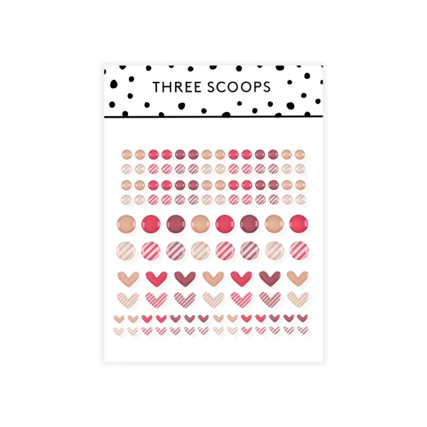 Enamel dots - rosafarvet nuancer