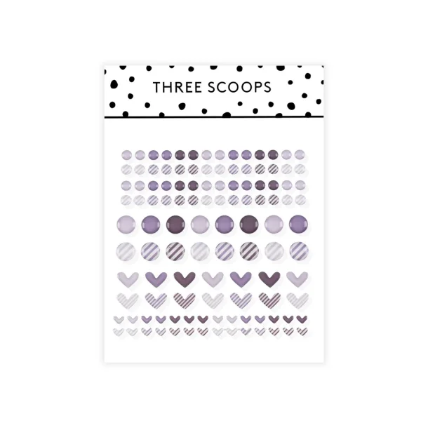 Enamel dots - lilla nuancer