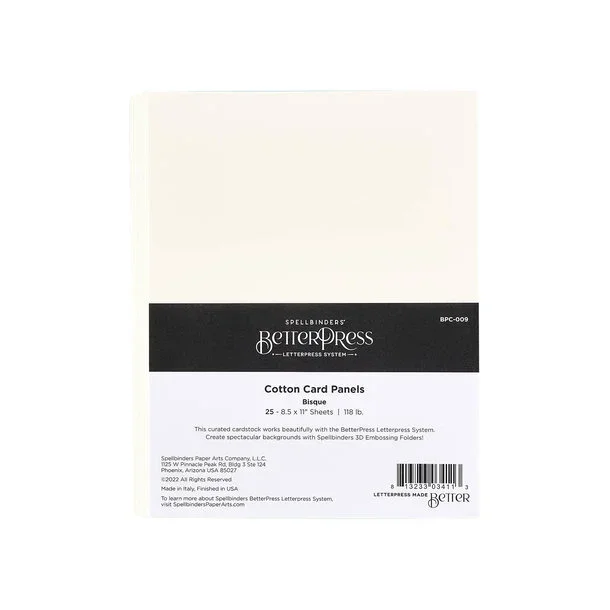 Better Press Cotton 8 1/2 x 11 Inch Sheets Bisque (25pcs) (BPC-009)