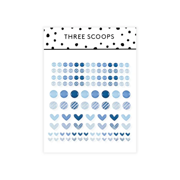 Enamel dots - bl� nuancer