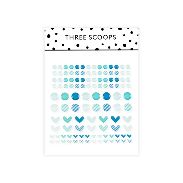 Enamel dots - mint/turkis nuancer