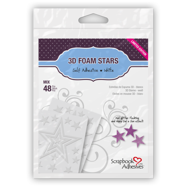 3D Foam stars - 48stk