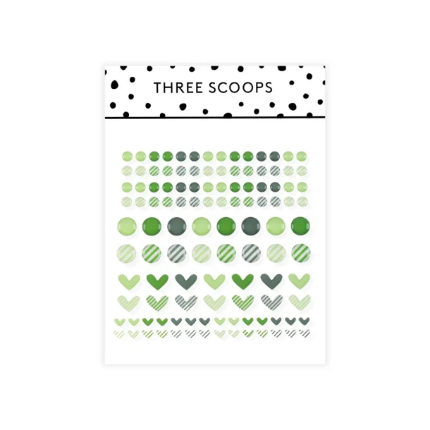 Enamel dots - gr�nne nuancer