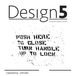Akrylstempel "Mixed Media - Push Here" D5C064 Design5 ST20