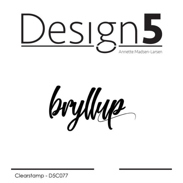 Akrylstempel "bryllup" D5C077 Design5 ST30