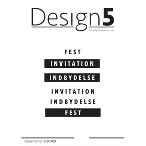Design5 Akrylstempel Danske Boxord - Fest D5C100 ST19