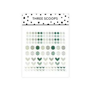 Enamel dots - matte gr�nne nuancer