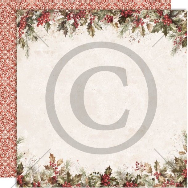 Papirdesign mnsterpapir 12 x 12" Julekvad