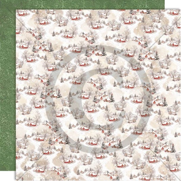 Papirdesign mnsterpapir 12 x 12" Juleby 