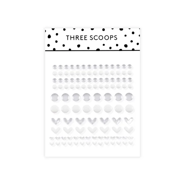 Enamel dots - hvid og gennemsigtig