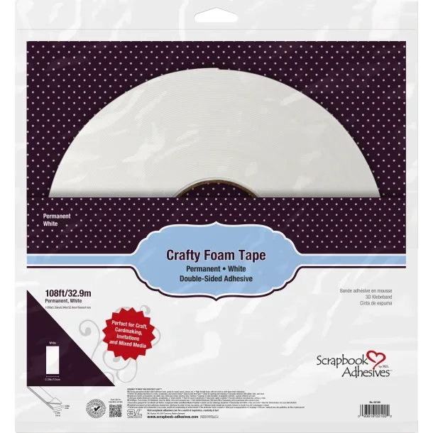 Crafty Foam Tape White 32,9m 1mm