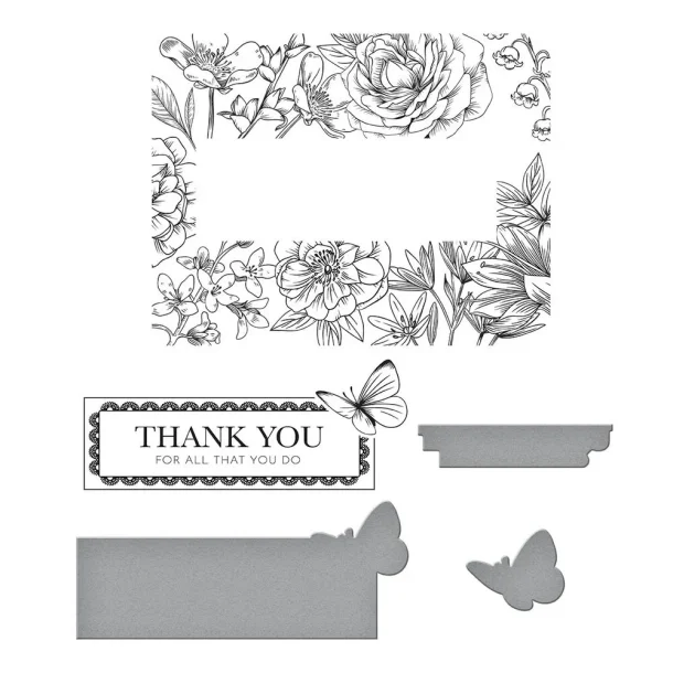 Butterfly Garden Press Plate &amp; Die Set (BP-027)