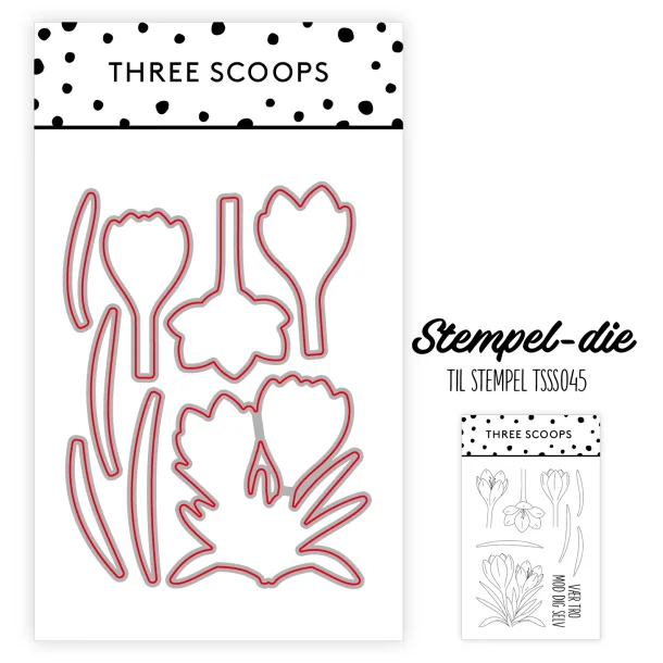 Three Scoops stempel die: Krokus