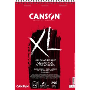 XL Olie og akryl papirblok 290gr. A3 30ark