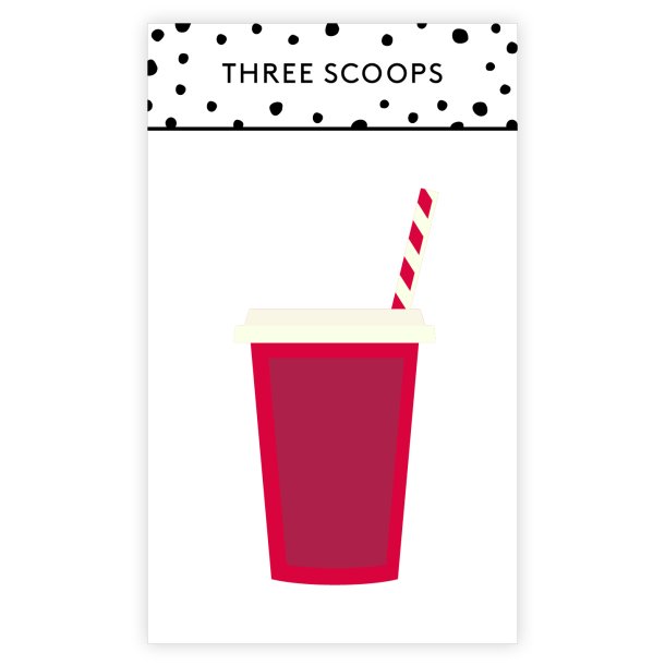 Die Sodavands kop Three Scoops