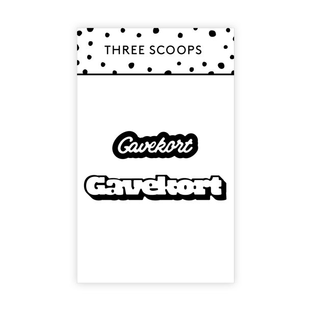 Die Gavekort Three Scoops