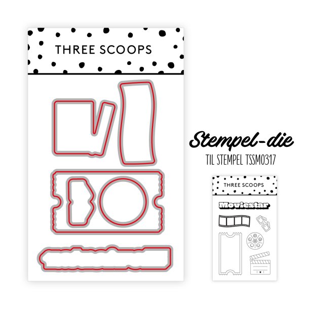 Stempel-Die til stempel Moviestar Three Scoops