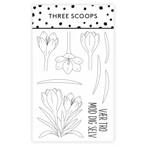 Three Scoops akrylstempel Krokus