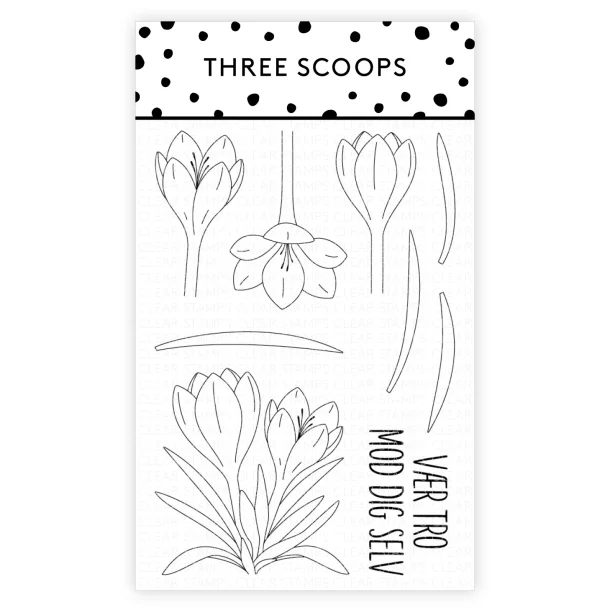 Three Scoops akrylstempel Krokus