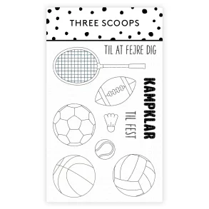 Akrylstempel st Kampklar – bolde & ketcher Three Scoops ST19