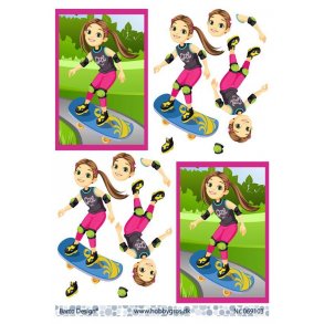 3D ark Barto Pige p� skateboard M7