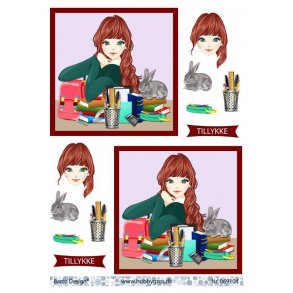 3D ark Barto Pige med skoleting M7