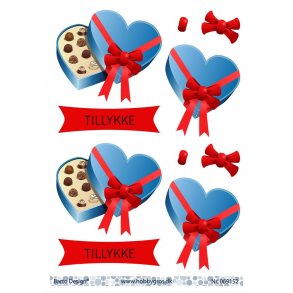 3D ark Barto Hjerte�ske med chokolade M17