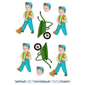 3D ark Barto Mand med trilleb�r M30