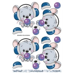 3D ark Barto Mus med h�retelefon M12