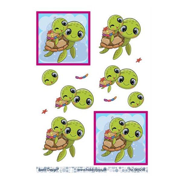 3D ark Barto Skildpadde med unge M39