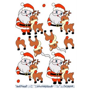 3D ark Barto Julemand & rensdyr M44