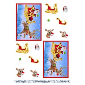 3D ark Barto Julemand & rensdyr M25