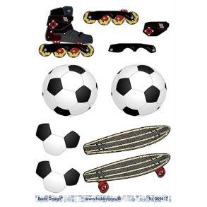 3D ark Barto Fodbold, rullesk�jter, skate M18