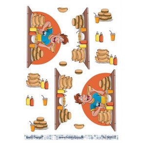 3D ark Mand spiser hotdogs Barto design M37