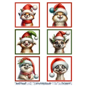 Klippeark Barto Dyr med nissehuer M11