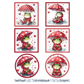 Klippeark Fr� med paraplyer Barto design M25