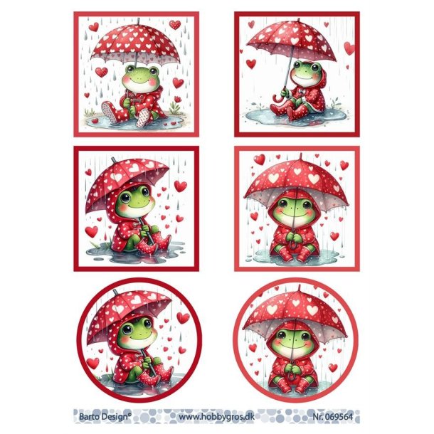 Klippeark Fr� med paraplyer Barto design M25