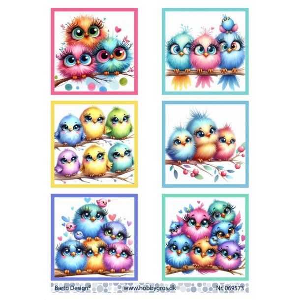 Klippeark Farvede fugle Barto Design M32