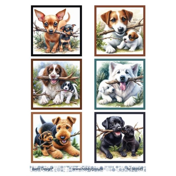 Klippeark Hunde med pind 2 Barto Design