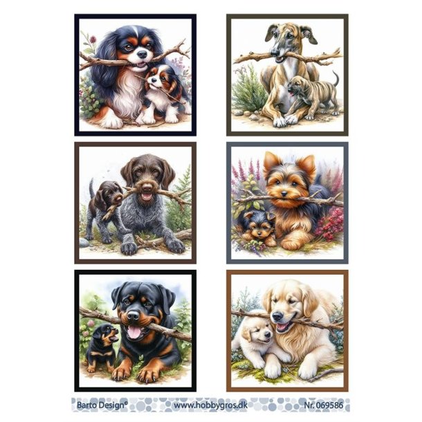 Klippeark Hunde med pind Barto Design