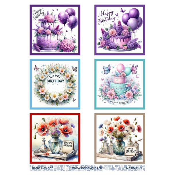 Klippeark Barto Design Happy Birthday A4 M47