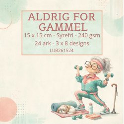 Papirblok Aldrig for gammel 15 x 15 cm. - Luna Hobby