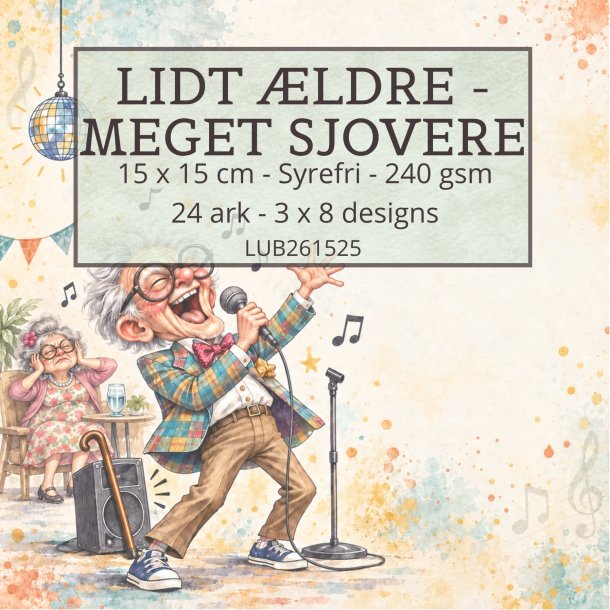 Papirblok Lidt �ldre - meget sjovere 15 x 15 cm. - Luna Hobby