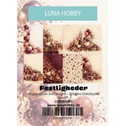 Papirblok A6 Festligheder - Luna Hobby